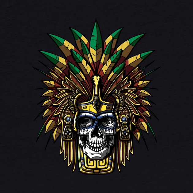 Aztec Skull Warrior Mask by underheaven